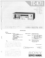 Sony TC-K71 - Service Manual 